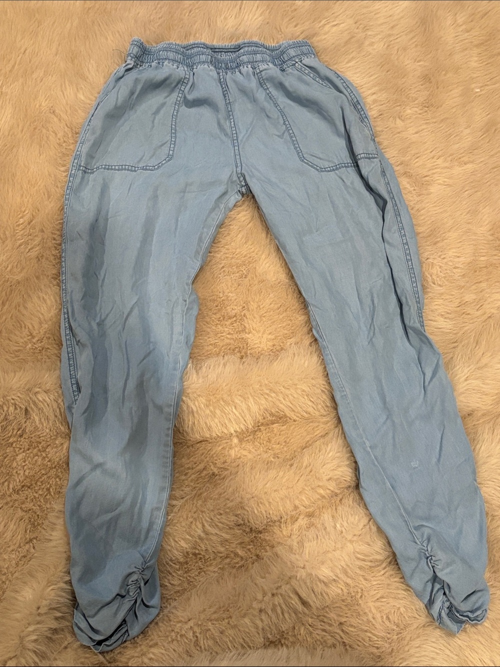 Thread & Supply Light Blue Elastic Waist Jogger Pants